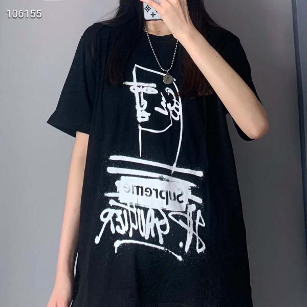 ブランド シュプリーム Tシャツ 落書き柄 男女兼用 人気 Supreme ティシャツ ペアルック ストリート風 半袖 激安 パロディー