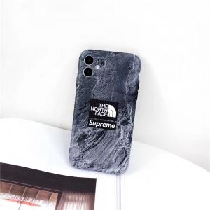 Supreme ノースフェイス コラボ Iphone 12 11proケース 個性 人気 シュプリーム アイフォン11 11pro Max Xs携帯カバー メンズ