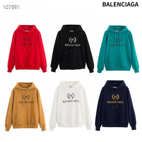 Balenciaga メンズ パーカー プリントロゴ オシャレ バレンシアガ スウェットシャツ コットン 激安 男女兼用 プルオーバー