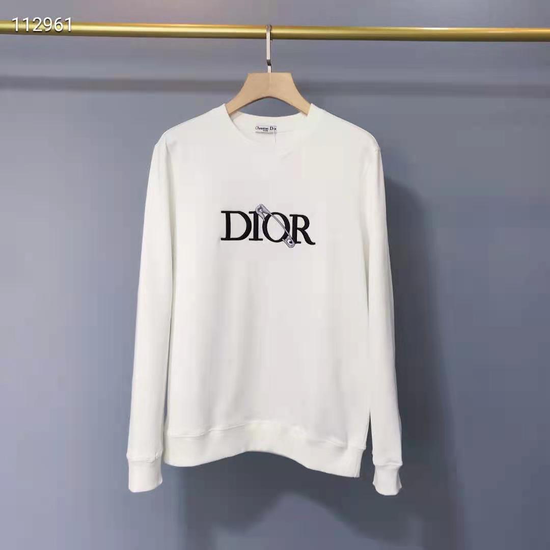 Dior トレーナー 男女兼用 オシャレ ディオール スウェットシャツ 刺繍ロゴ パロディ プルオーバー