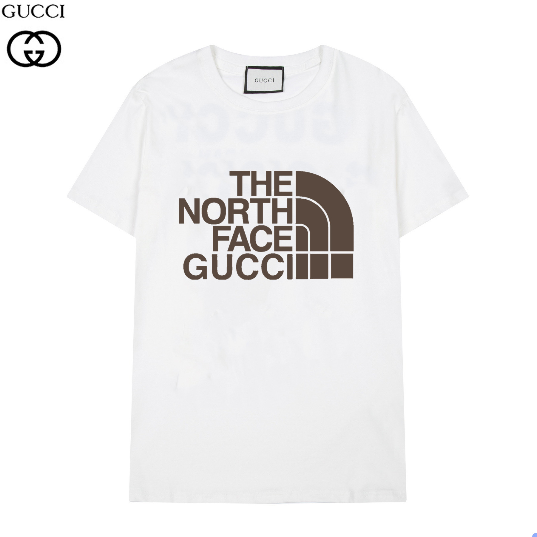 グッチ x The North Face コラボ Tシャツ オシャレ 男女兼用 GUCCI 半袖 Tシャツ 人気 パロディ