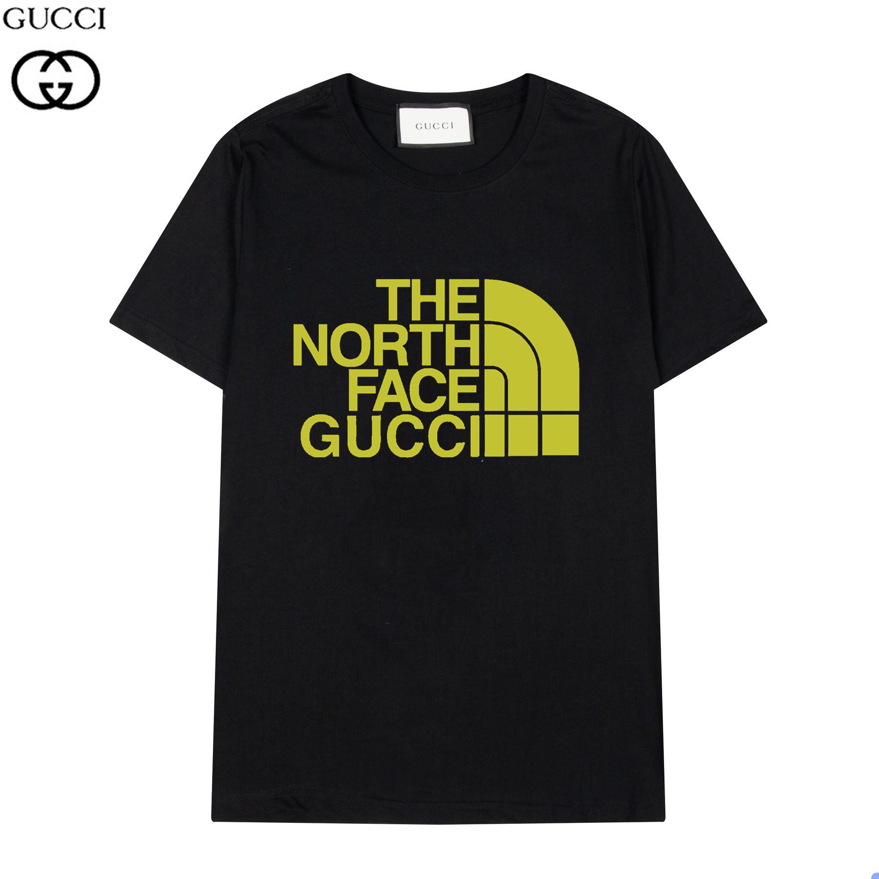グッチ x The North Face コラボ Tシャツ オシャレ 男女兼用 GUCCI 半袖 Tシャツ 人気 パロディ