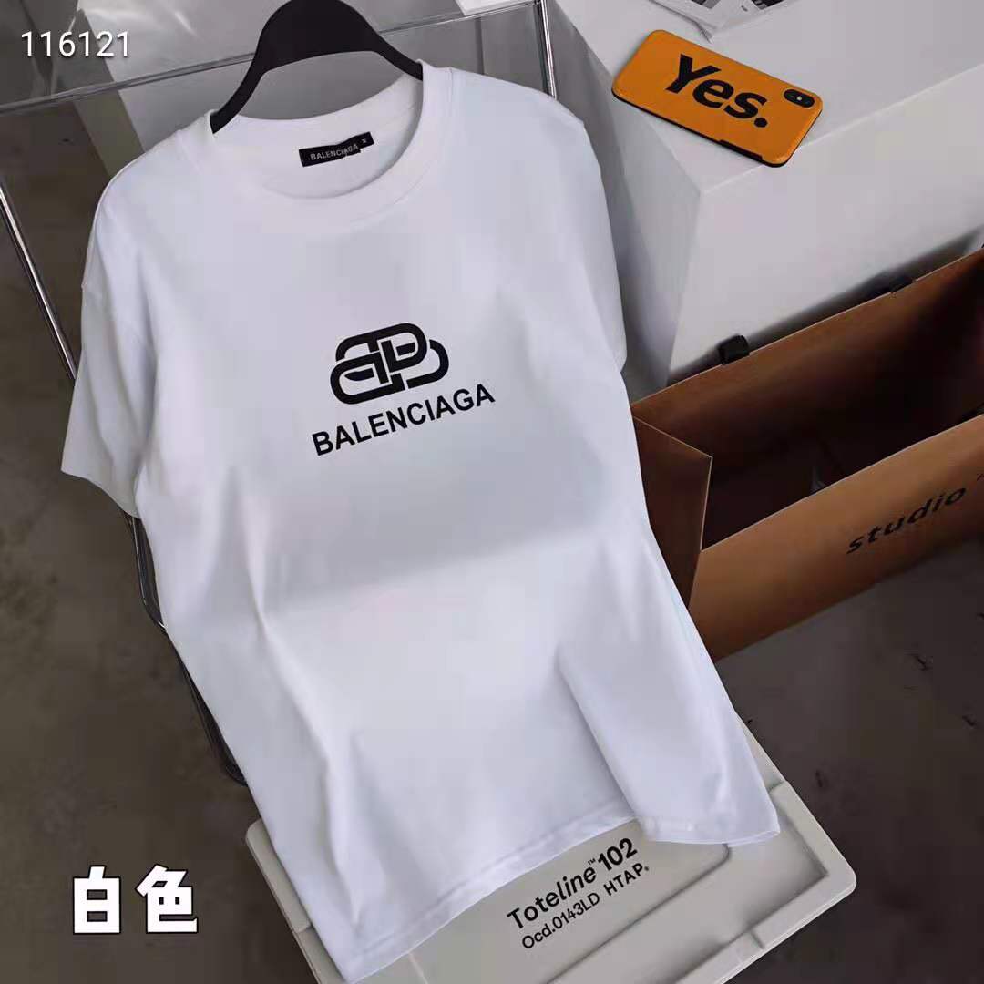BALENCIAGA Tシャツ オシャレ ブランド バレンシアガ 半袖tシャツ プリントロゴ 男女兼用 コピー