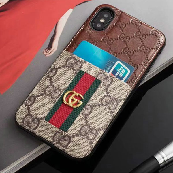 Gucci iphonex/8/8plusケース 手帳型 ブランド メンズ グッチ 