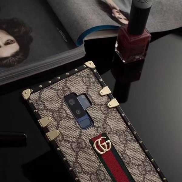 グッチgalaxy s9ケース ブランド GUCCI galaxy s9+ケース オシャレ 女性向け グッチiphonexケース  iphone10ケース ボックスデザイン 大人気 セレブ 送料無料