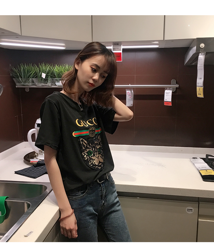 gucci 猫 tシャツ レディース ブランド グッチ半袖Tシャツ 安い