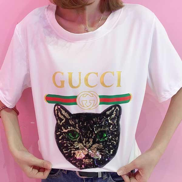 ブランド直営 GUCCI グッチTシャツ 猫キャット 1着 - トップス