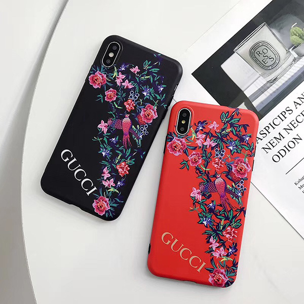 花柄 グッチ IPHONE XS/XS MAX/XRケース おしゃれ gucciアイフォンxカバー ファッション ソフトケース  ブランドiphone8/7plusケース 男女向け 送料無料