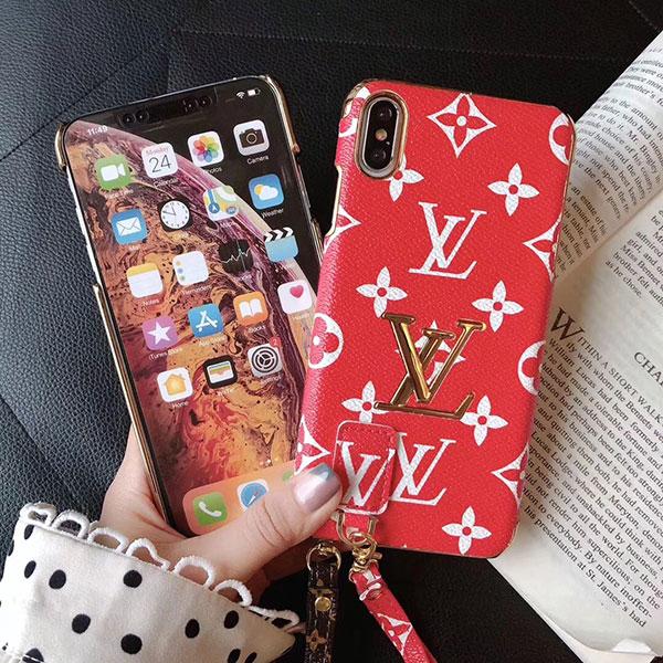 LV IPHONE XSケース ダミエ柄 ルイヴィトン アイフォン Xs Max/XRケース ストラップ付き 男女兼用 iphone  x/8plus保護カバー ヴィトン iphone 8/7/6ケース 人気