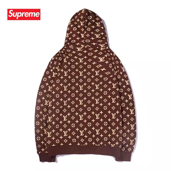 ペア SUPREME プルオーバーパーカー オシャレ ブランド シュプリーム