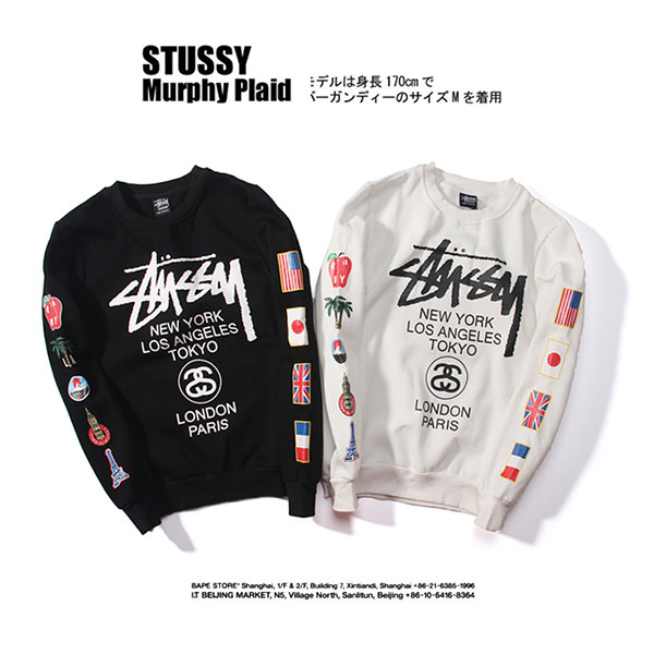 オシャレ スウェット ステューシー ペアパーカー 人気 秋冬 stussy