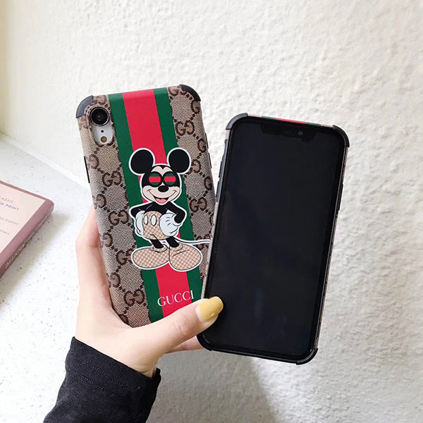 人気提案iPhoneケース　iPhone8 GUCCI ミッキーマウス　キャラクター iPhoneアクセサリー