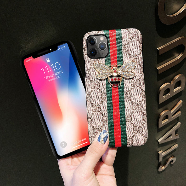 グッチ iphone 11/11pro maxケース レディス ミツバチ柄 gucci