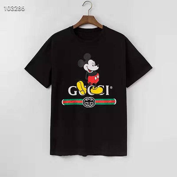 GUCCI グッチ ミッキー Tシャツ男女兼用-