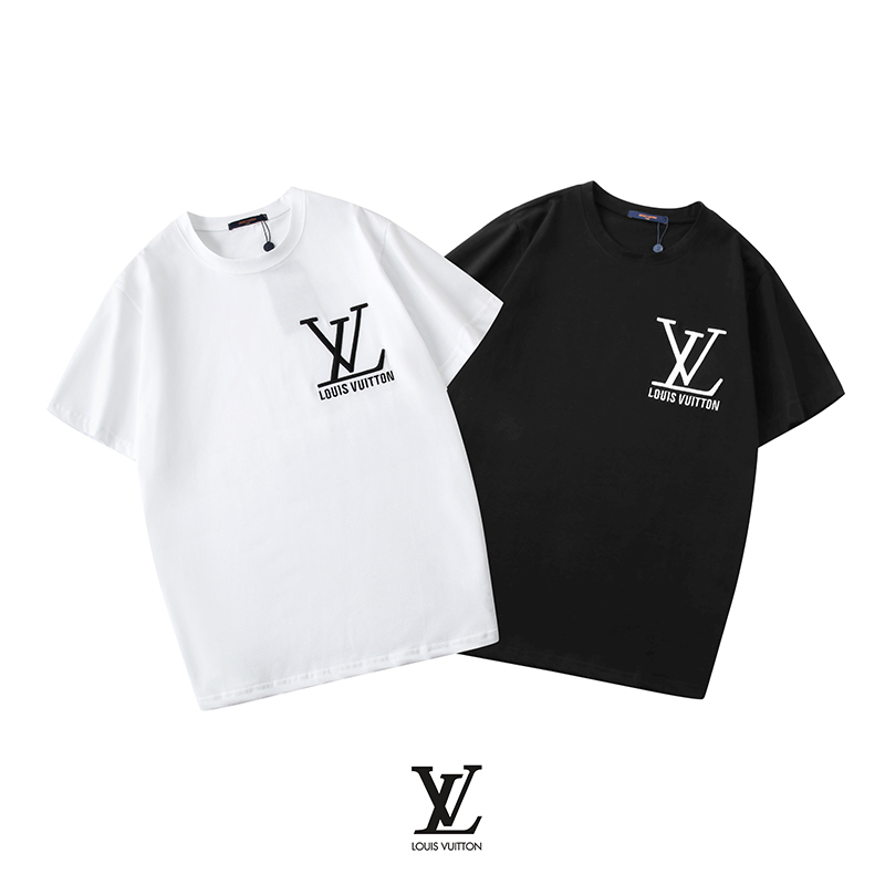 【LOUIS VUITTON】 ルイヴィトン LV ロゴ 刺繍 メンズ Tシャツ