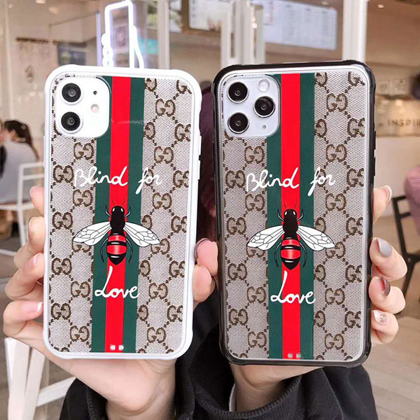 GUCCI iphone 11Pro/11ケース 人気 女子愛用 グッチ iPhone xs/xs maxカバー 可愛い gucci iphone  Xr/11Pro Maxケース ビー柄 アイフォンX/8スマホケース 送料無料