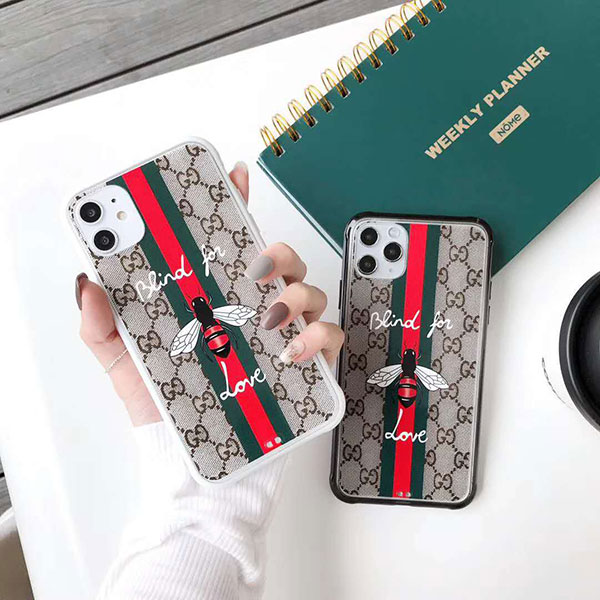 GUCCI iphone 11Pro/11ケース 人気 女子愛用 グッチ iPhone xs/xs maxカバー 可愛い gucci iphone  Xr/11Pro Maxケース ビー柄 アイフォンX/8スマホケース 送料無料