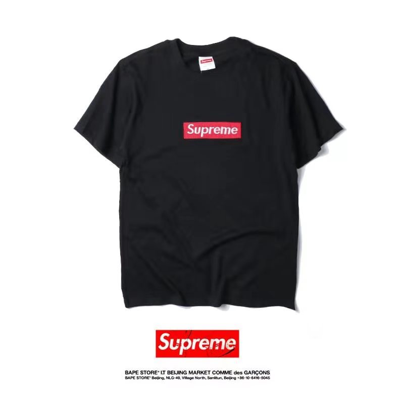 シュプリーム ｔシャツ 刺繍ロゴ 人気 男女兼用 Supreme ペアルック T