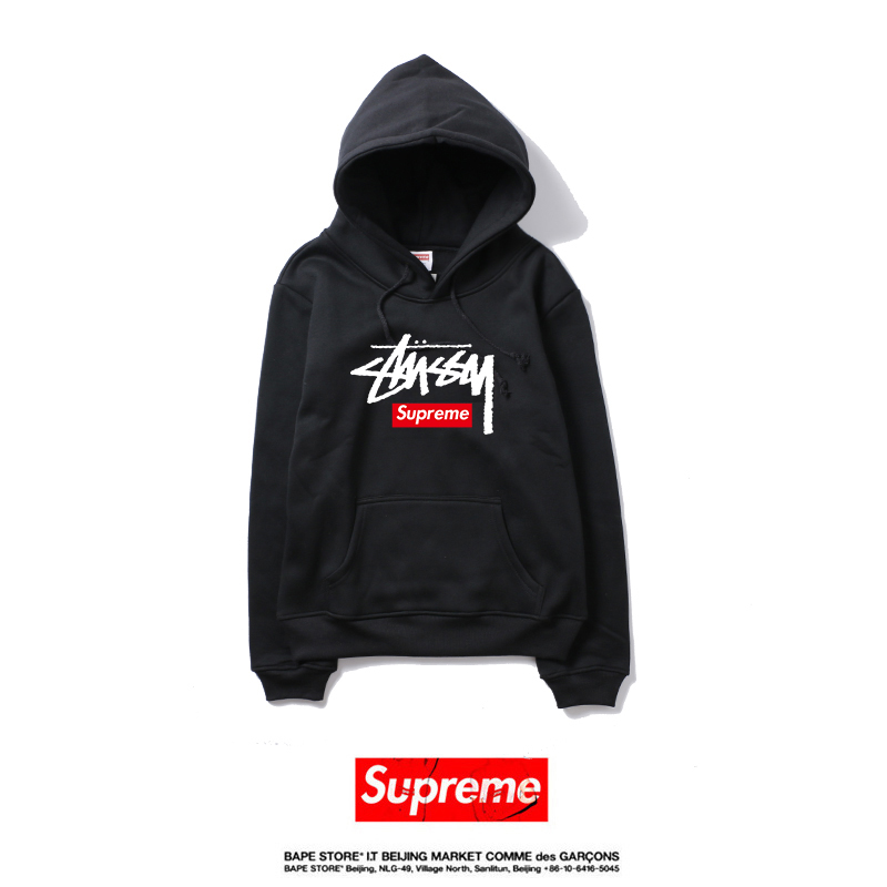 シュプリーム×ステューシー パーカー 裏起毛 ブランド Supreme STUSSY フーディー スウェット メンズ レディース プルオーバー  パーカー オシャレ ファッション パロディ 送料無料