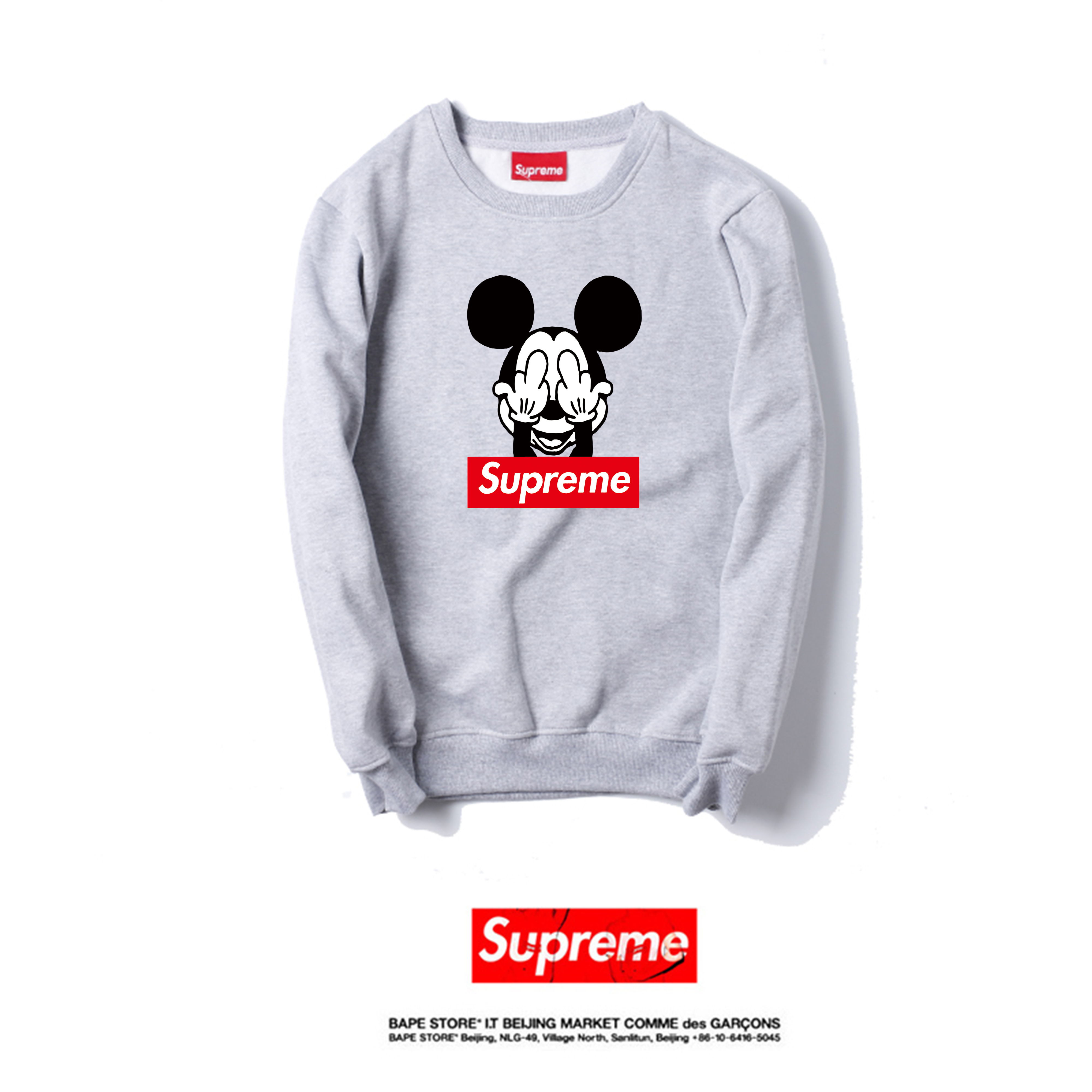 シュプリーム mickey コラボ トレーナー オシャレ supreme レディス ...