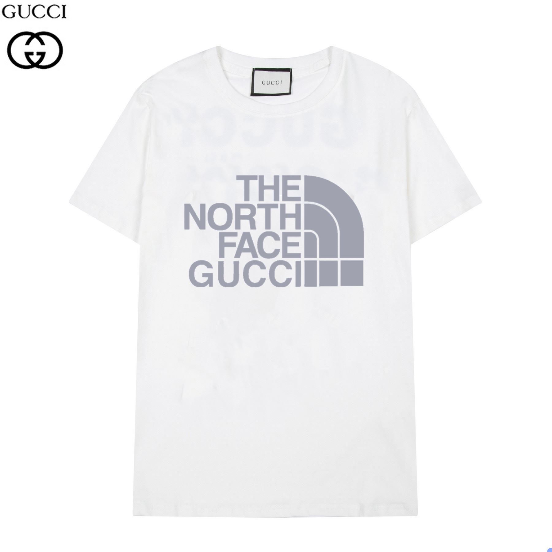 グッチ x The North Face コラボ Tシャツ オシャレ 男女兼用 GUCCI