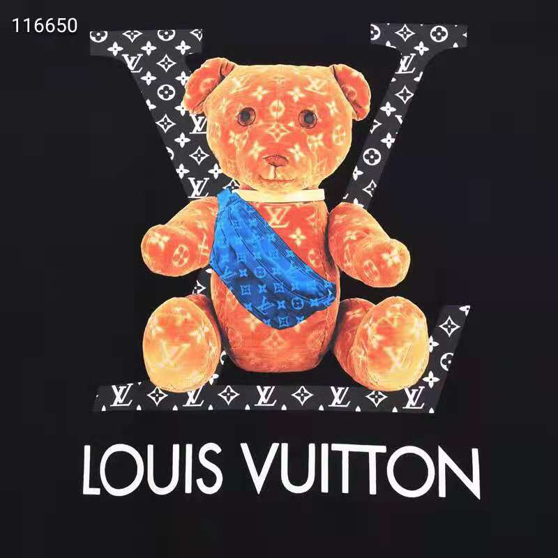 ルイヴィトン Tシャツ プリントロゴ オシャレ テディベア LV 半袖t