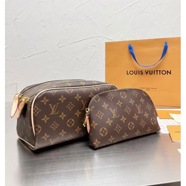 ルイヴィトン 化粧ポーチ ドップキット ブランド LV メイクポーチ モノグラム オシャレ Louis Vuitton コスメポーチ 大容量 人気  ヴィトン レディース ポーチ メンズ 勝手抜群 高級感