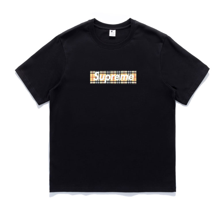 Supreme Burberry ボックスログ Tシャツ ブランド シュプリーム x